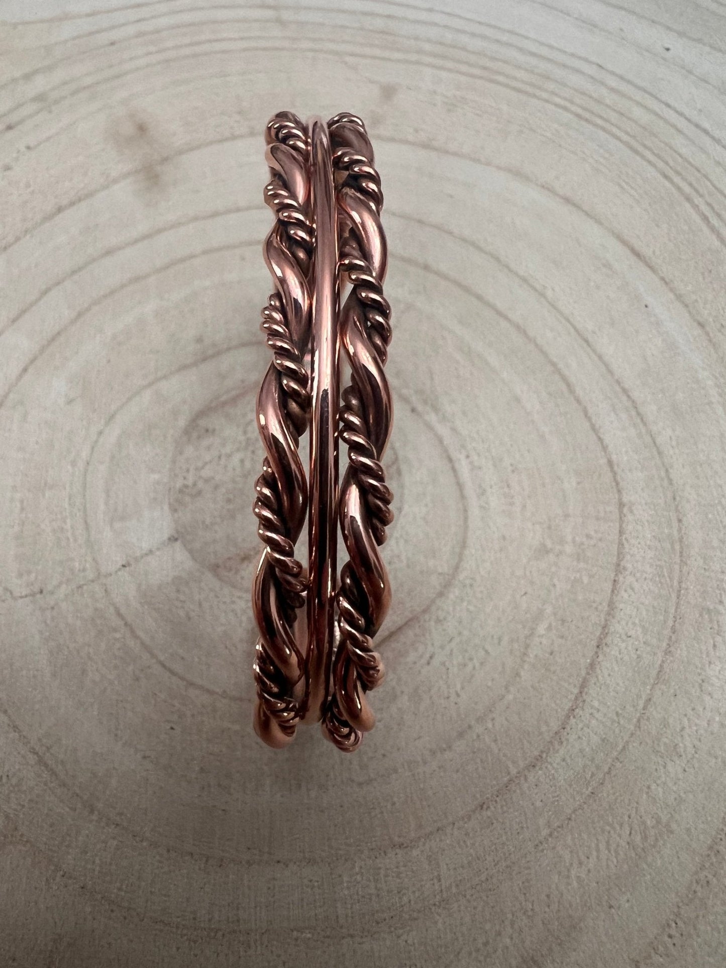 Elaine Tahe Navajo Copper Bracelet — 3/8" Wide Petite (Fits 5 7/8" Wrist)
