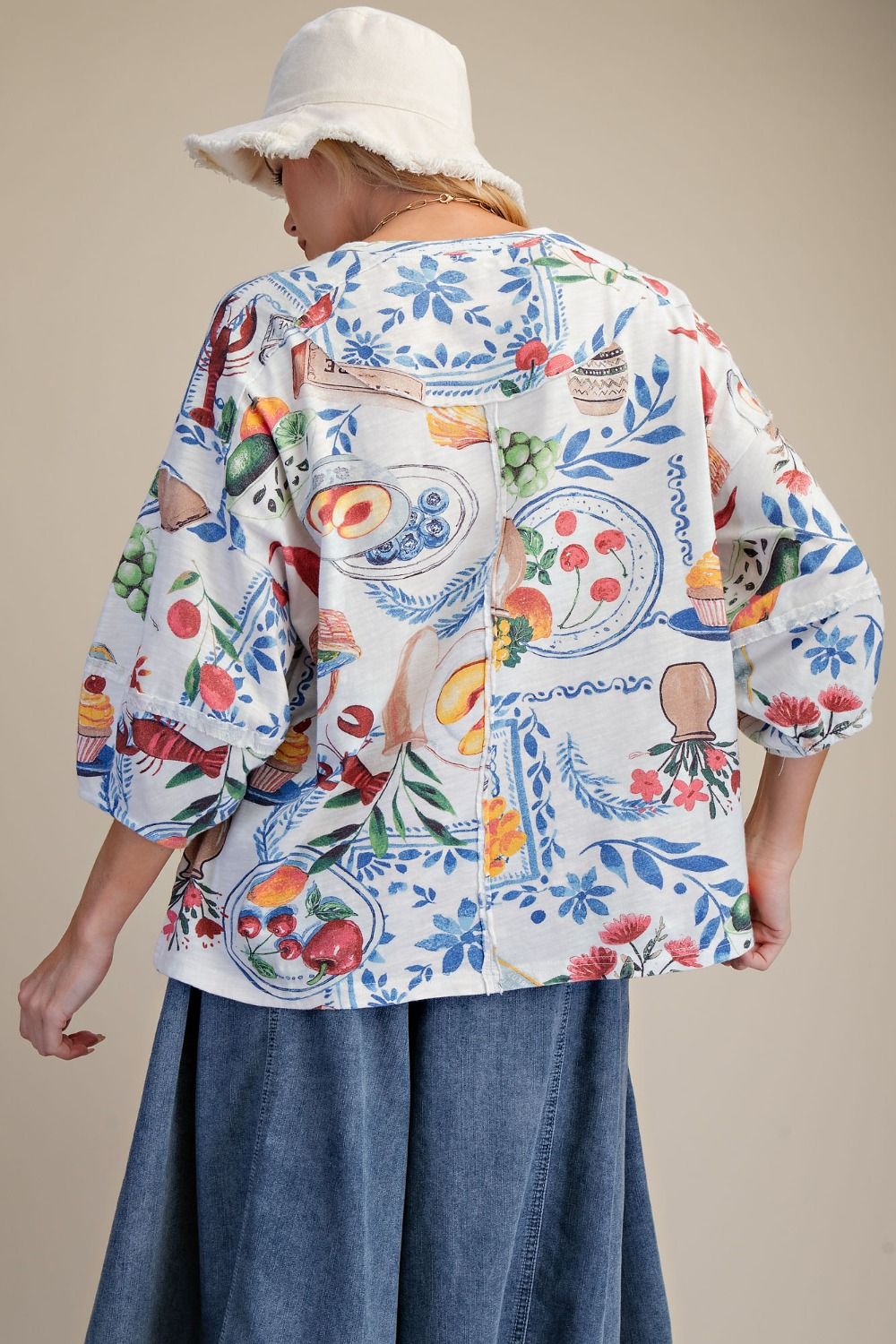 E41 Easel Fresh Market Slub Top