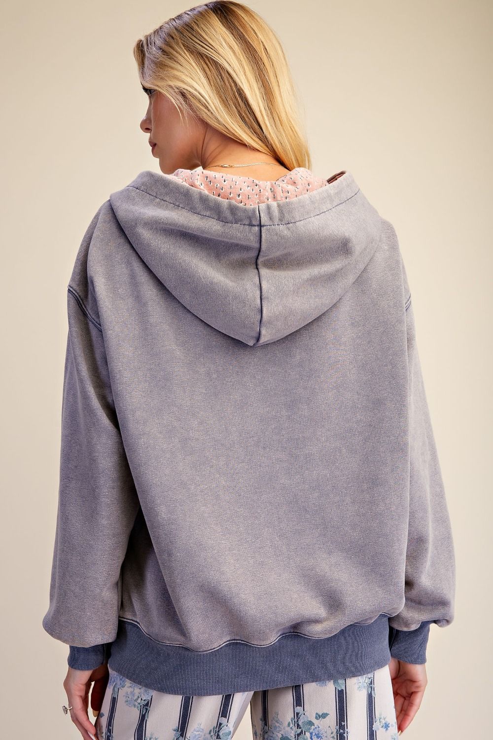 Easel Wildflower Dreams Mineral Washed Hoodie