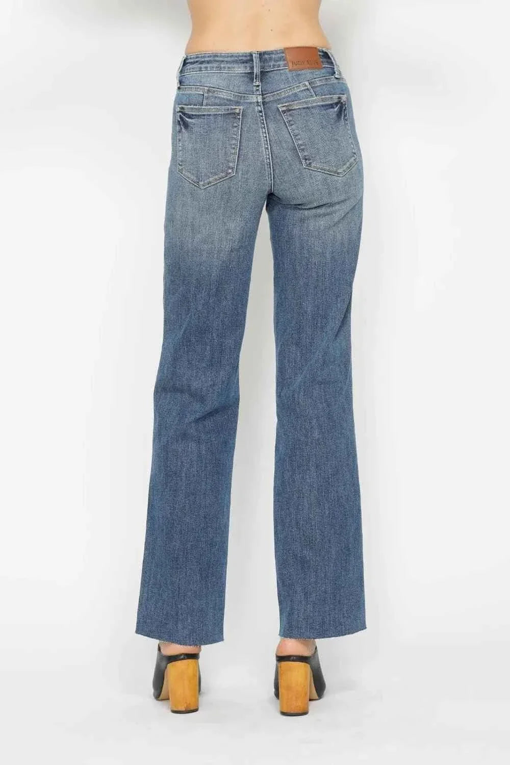 Full Size Tummy Control Straight Jeans