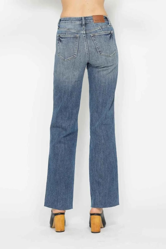 Full Size Tummy Control Straight Jeans