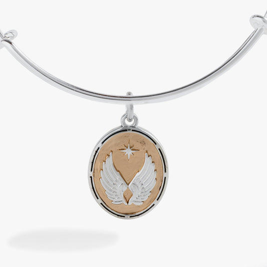 Two-Tone Guardian Angel Bangle