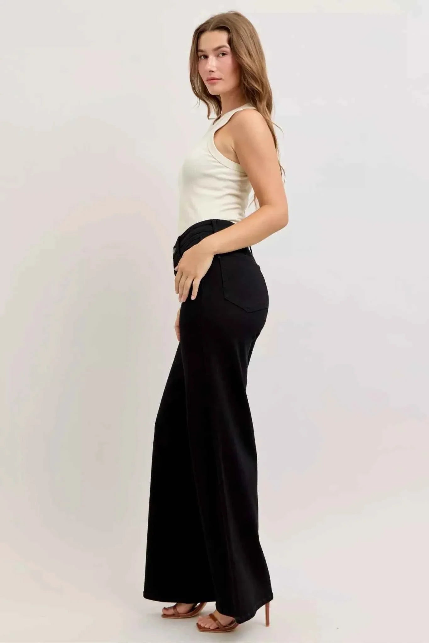 High-Waisted Wide Leg Jeans by Judy Blue
