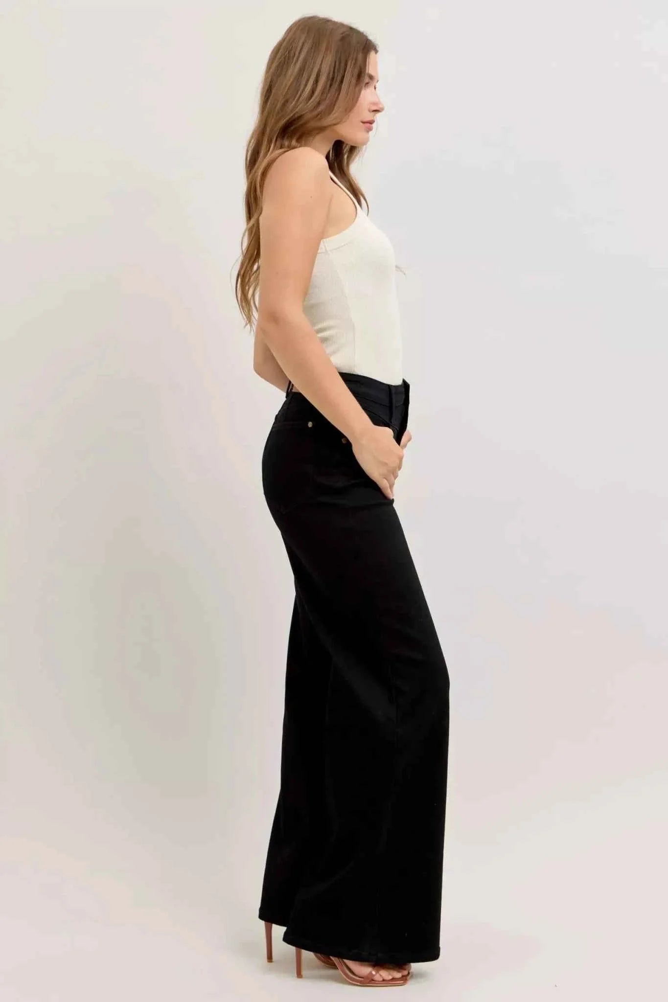 High-Waisted Wide Leg Jeans by Judy Blue