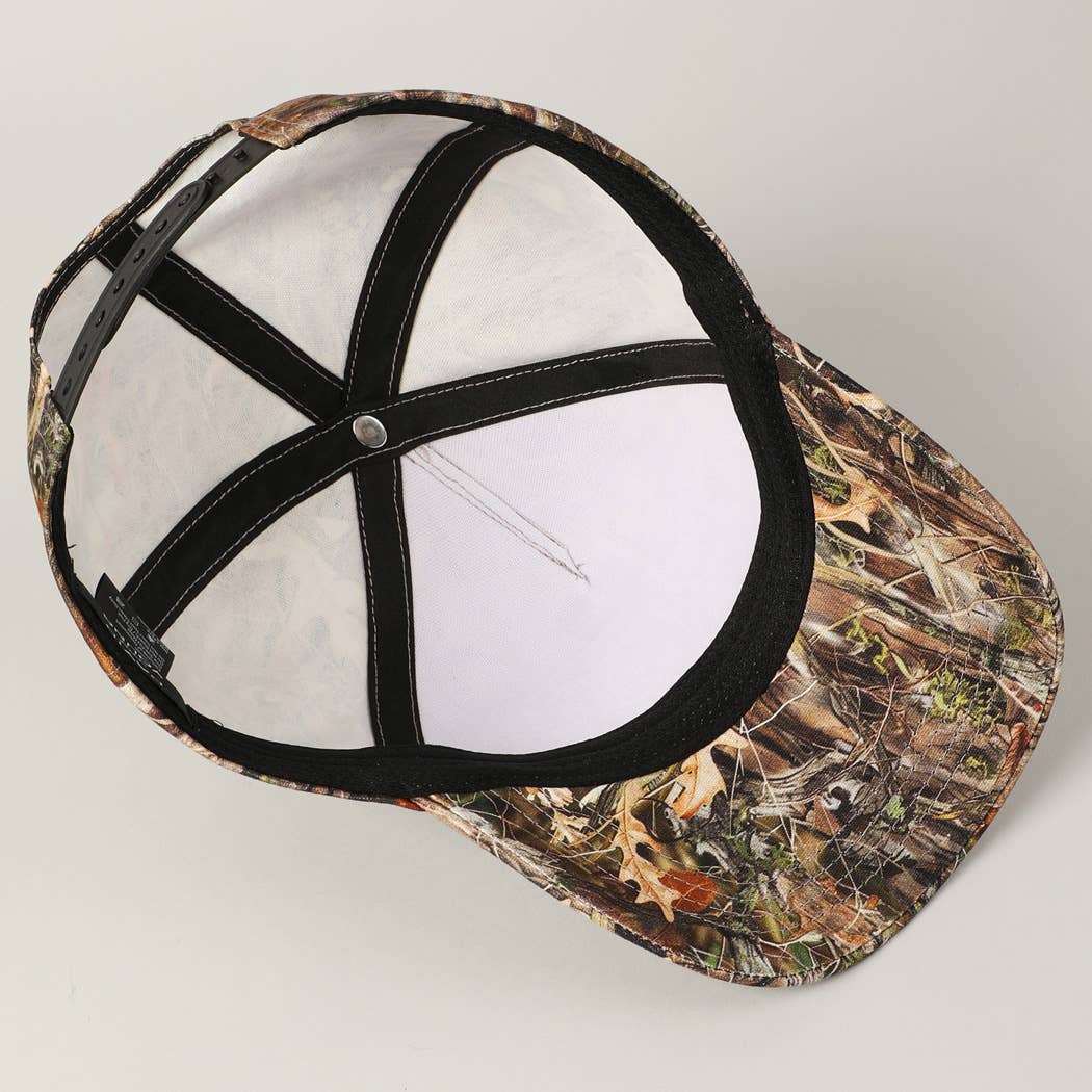 "Howdy Darlin'" Realtree Camo Patch Trucker Hat — 100% Cotton with Adjustable Snapback
