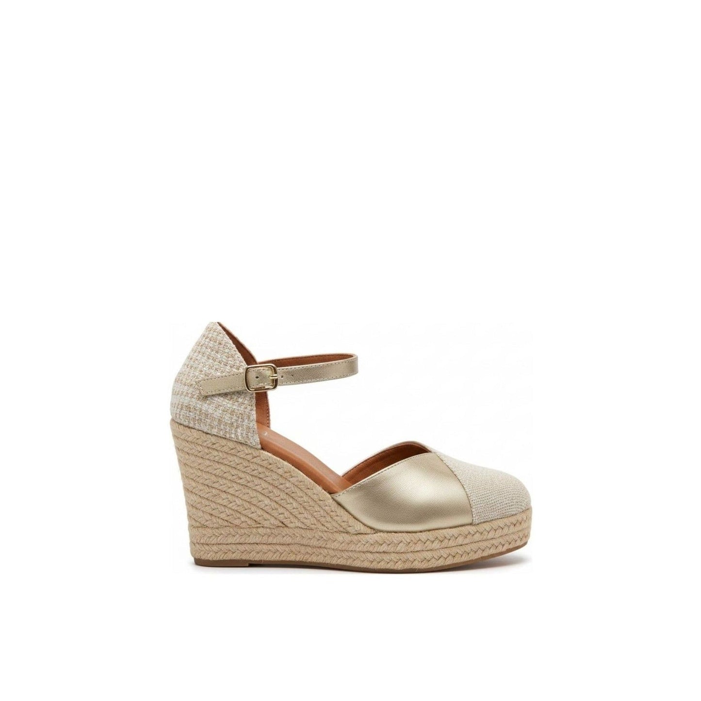 Jimena High Strap Gold-Linen
