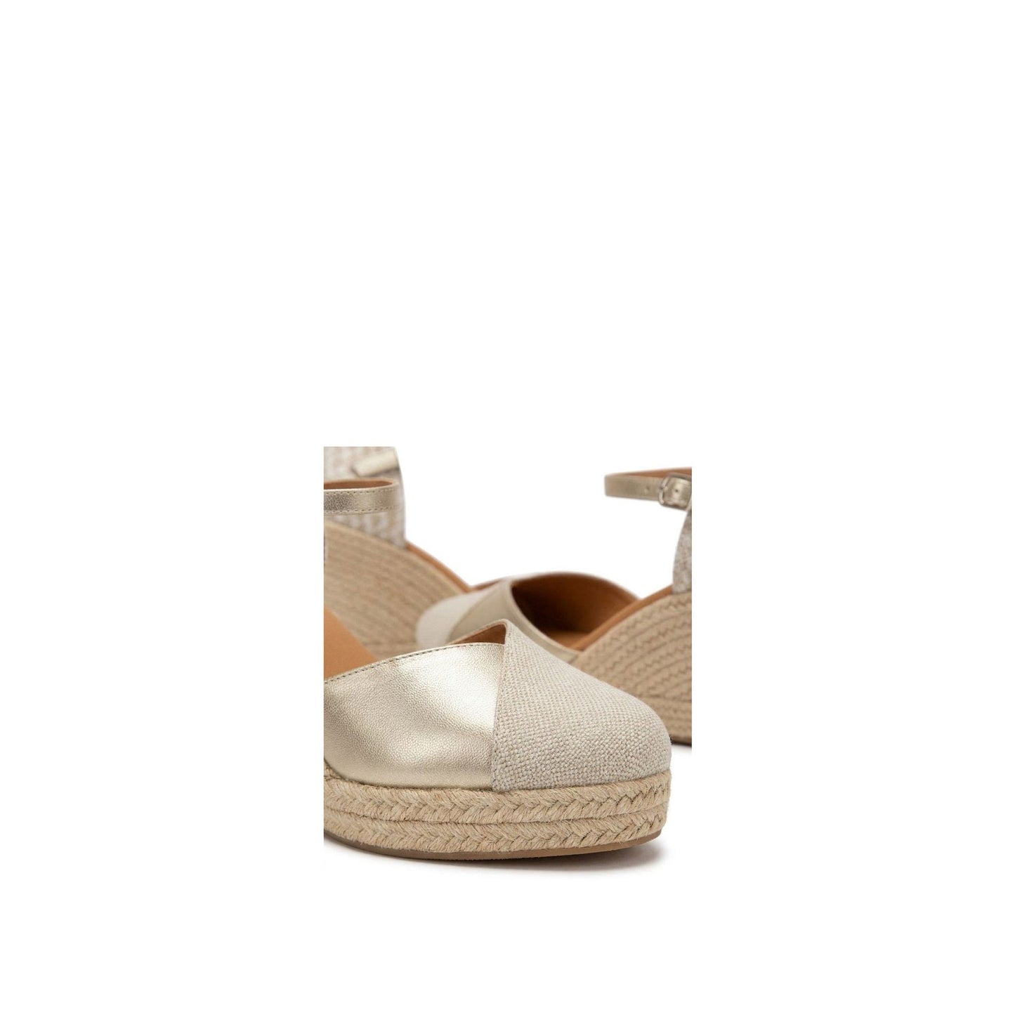 Jimena High Strap Gold-Linen