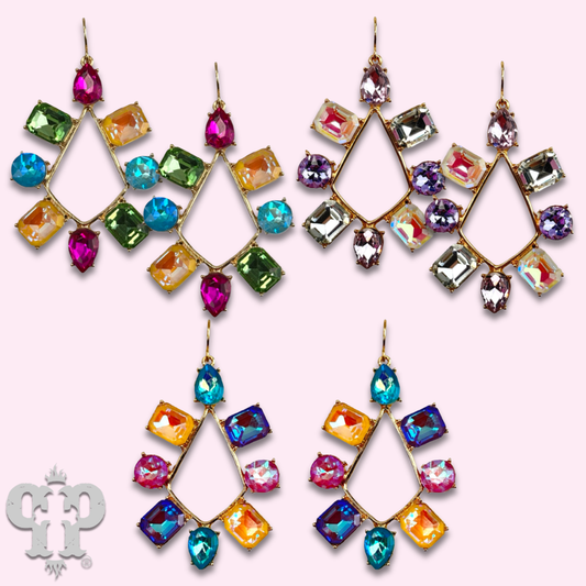 Rhinestone chandelier teardrop earring - last call