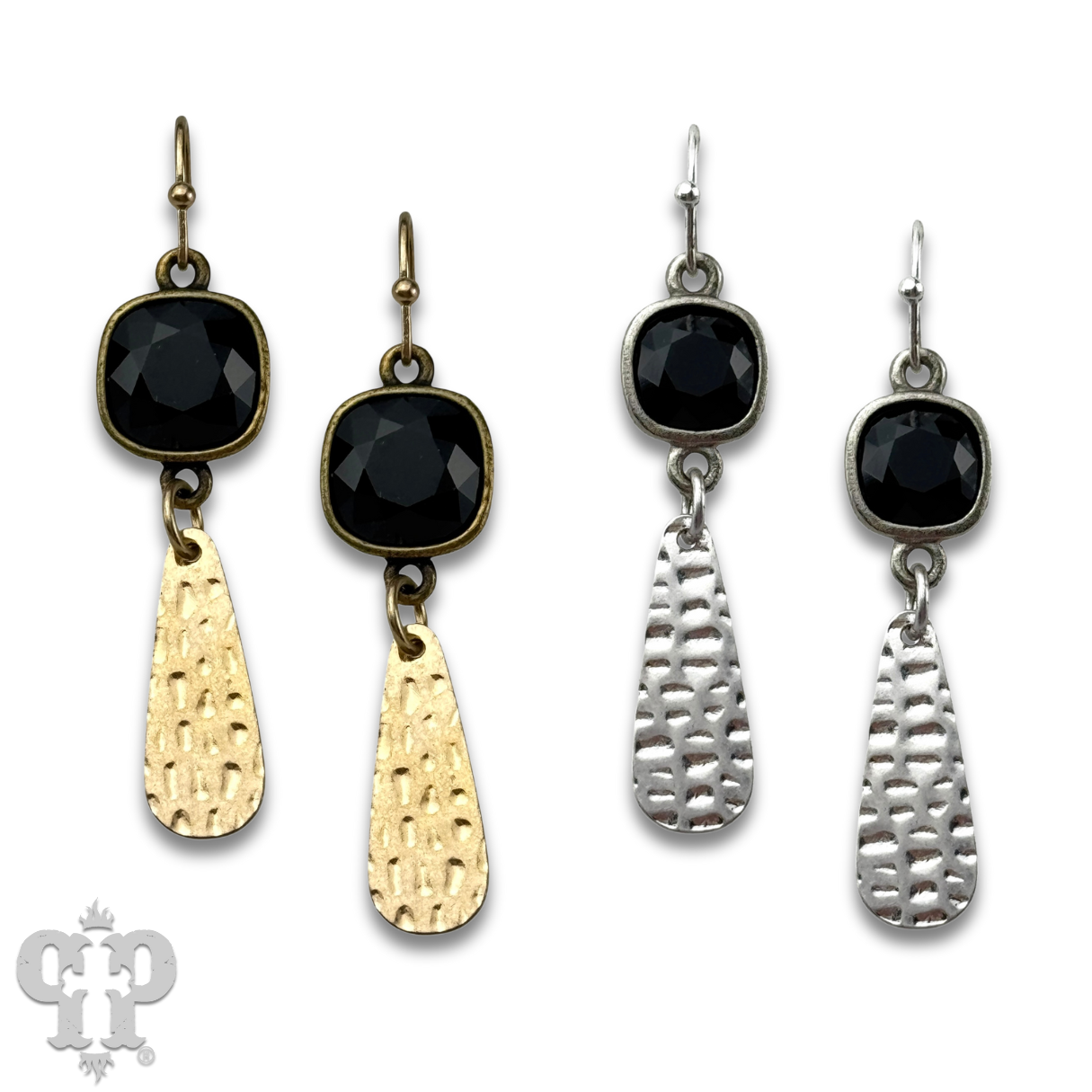 Raindrop earring with Austrian crystal - LC