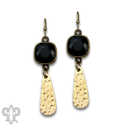 Raindrop earring with Austrian crystal - LC