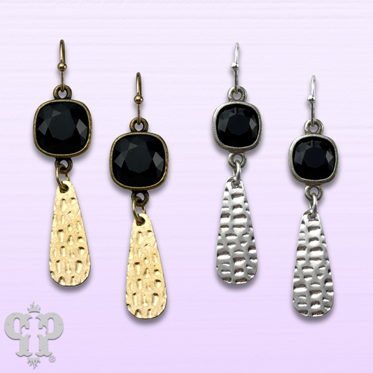Raindrop earring with Austrian crystal - LC