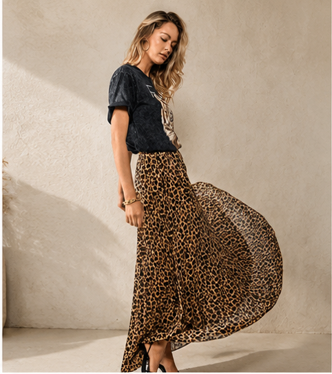 Fierce Flow Leopard Skirt