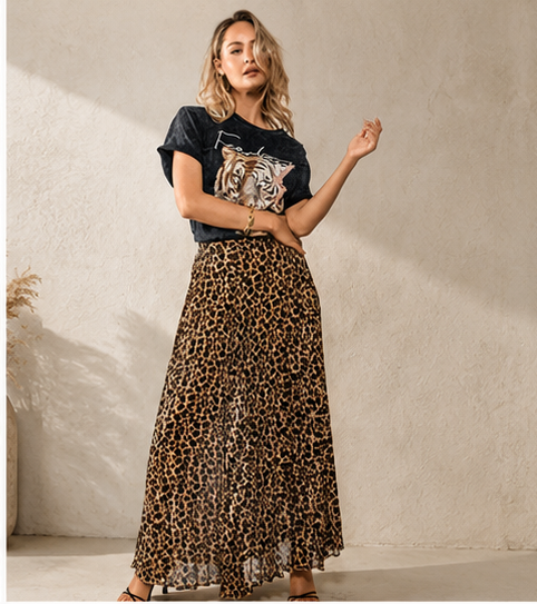 Fierce Flow Leopard Skirt