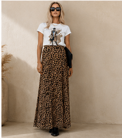 Fierce Flow Leopard Skirt