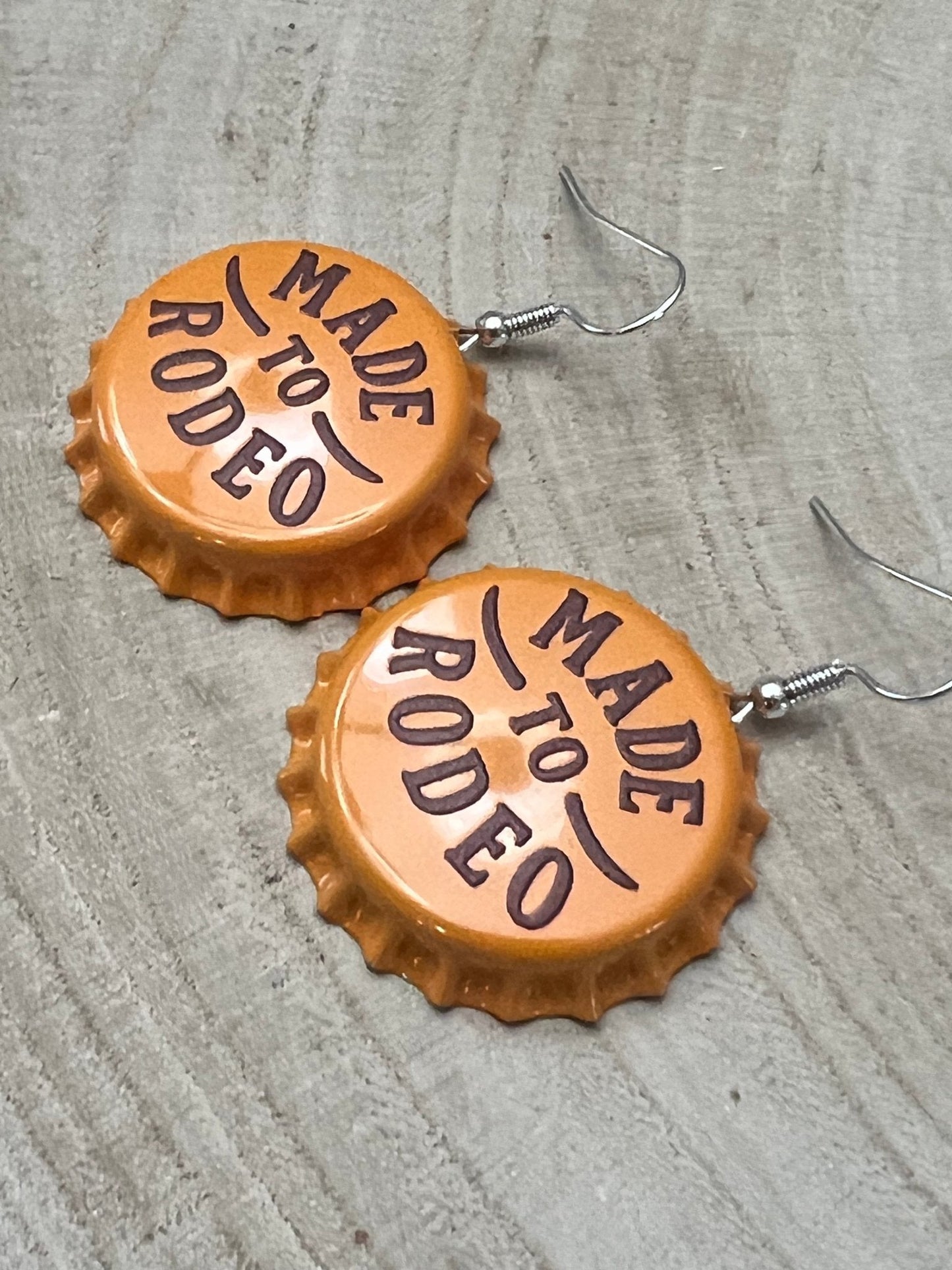 Made to Rodeo Beer Cap Western Earrings — Playful Rodeo Statement