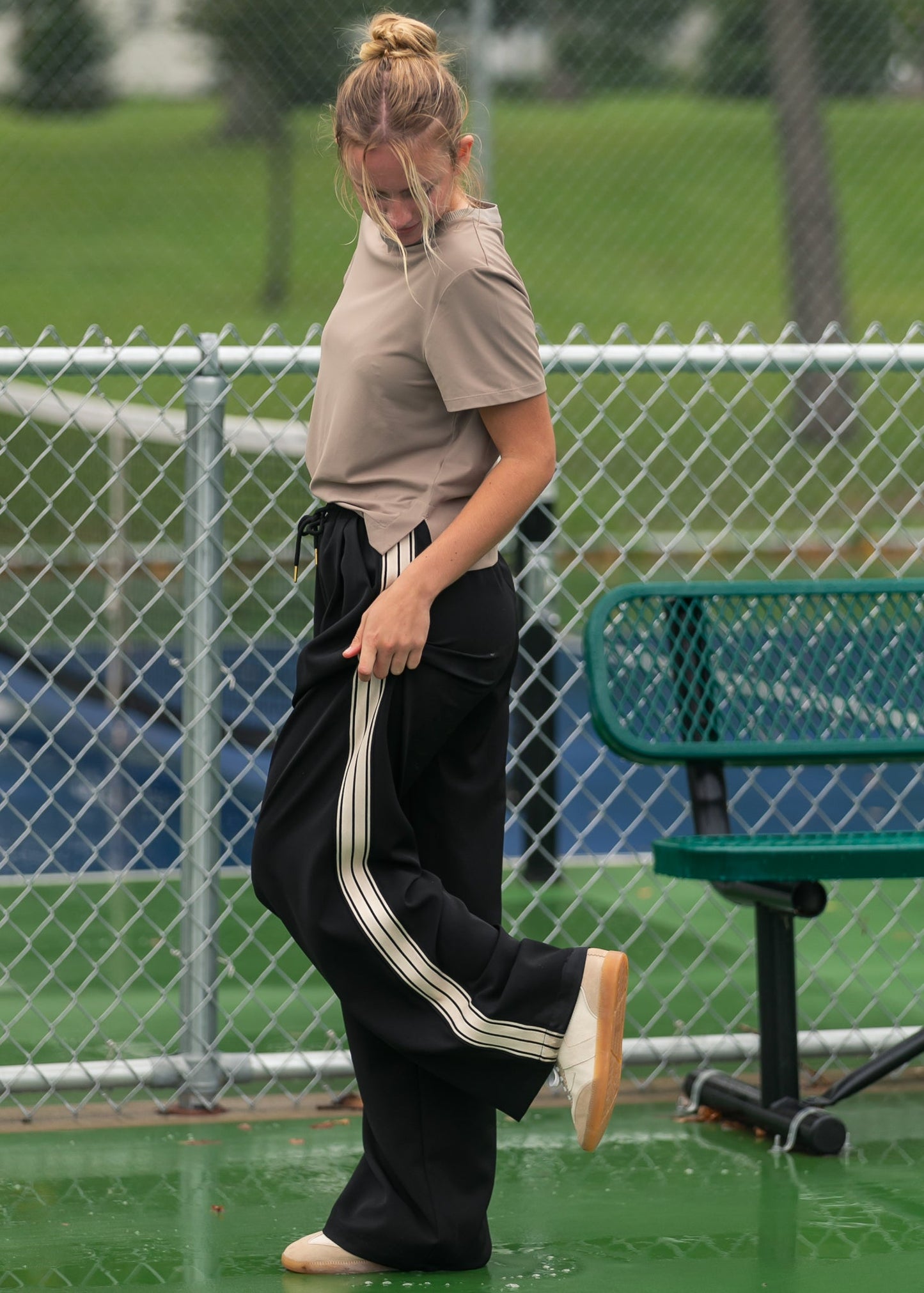 Nina Wide Leg Track Pants