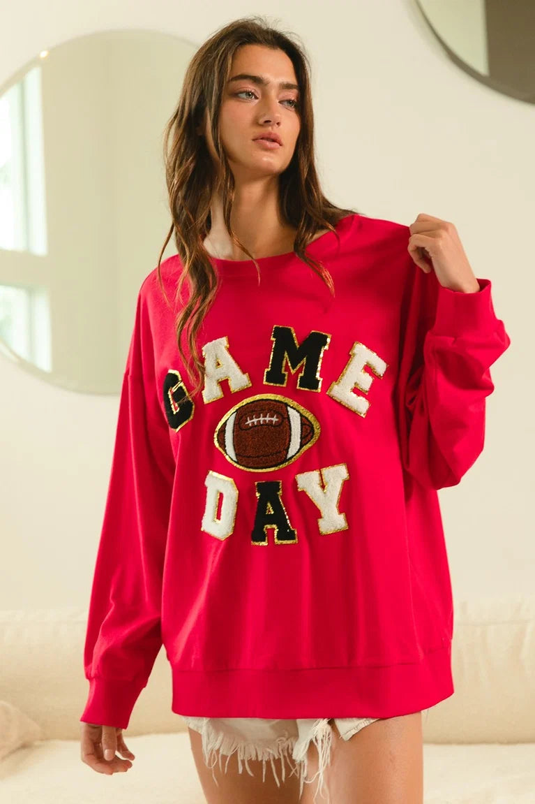 BiBi Gameday Sweatshirt in Red