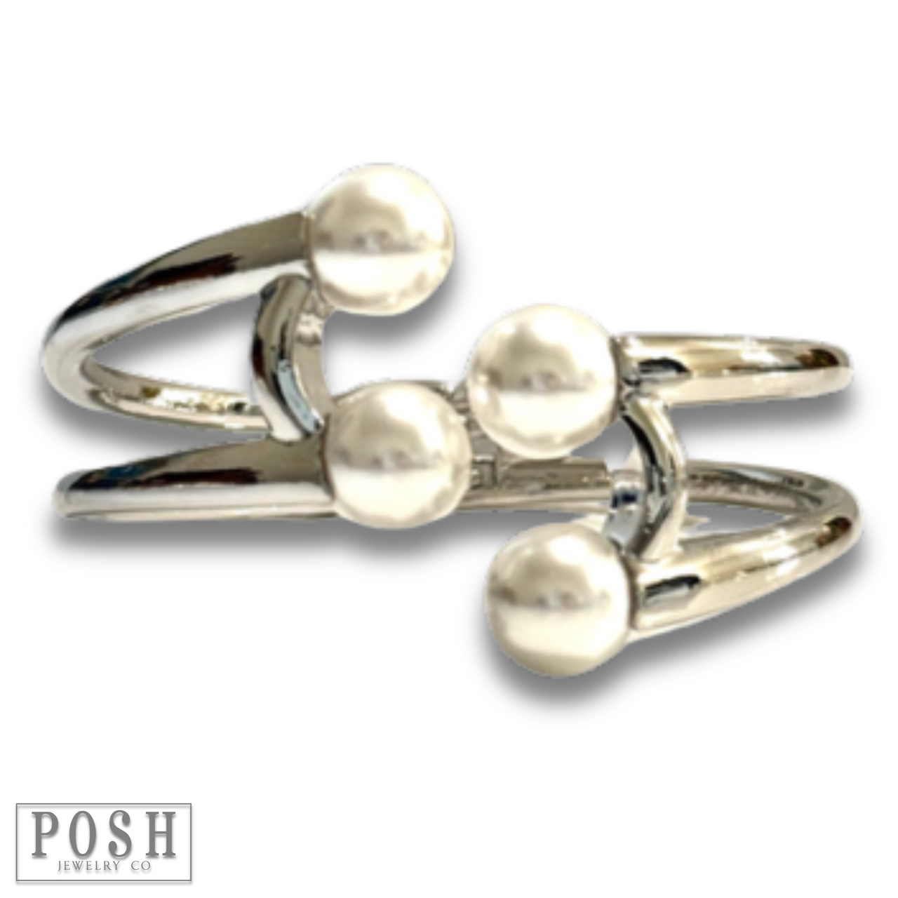 Pearl bead bangle bracelet