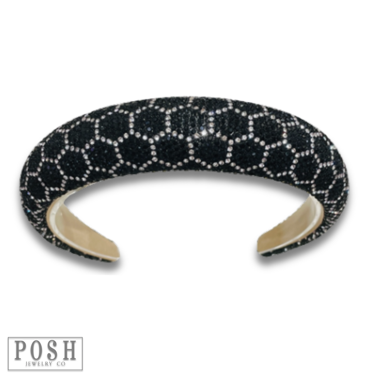 Luxury look patterned rhinestone headband - LC