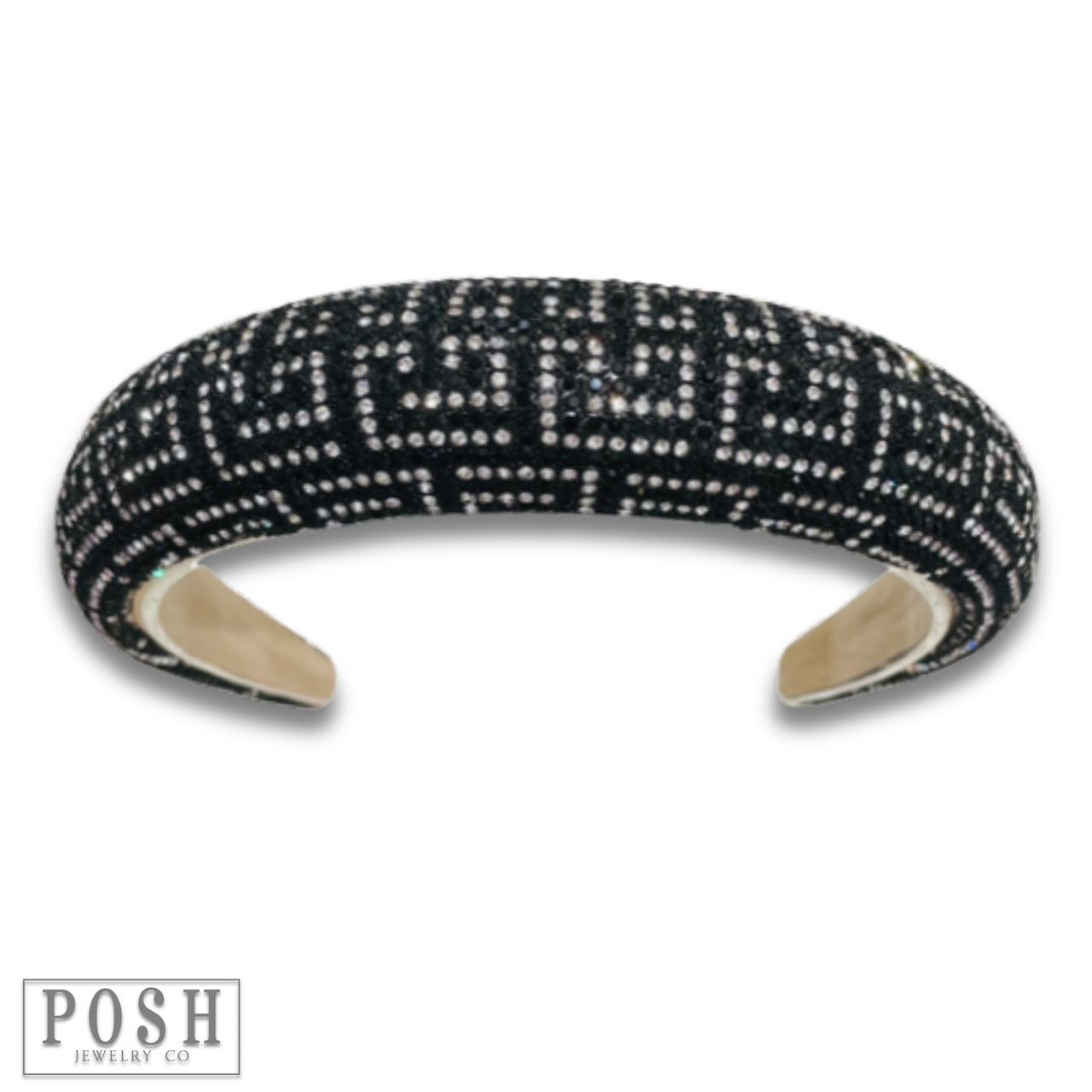 Luxury look patterned rhinestone headband - LC