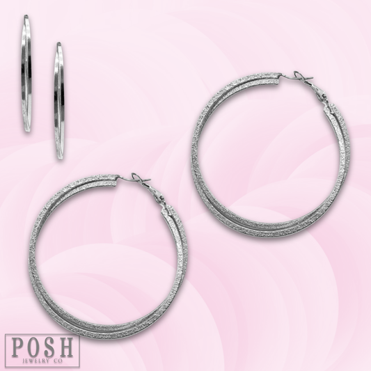 Double crossover hoop earring, last call