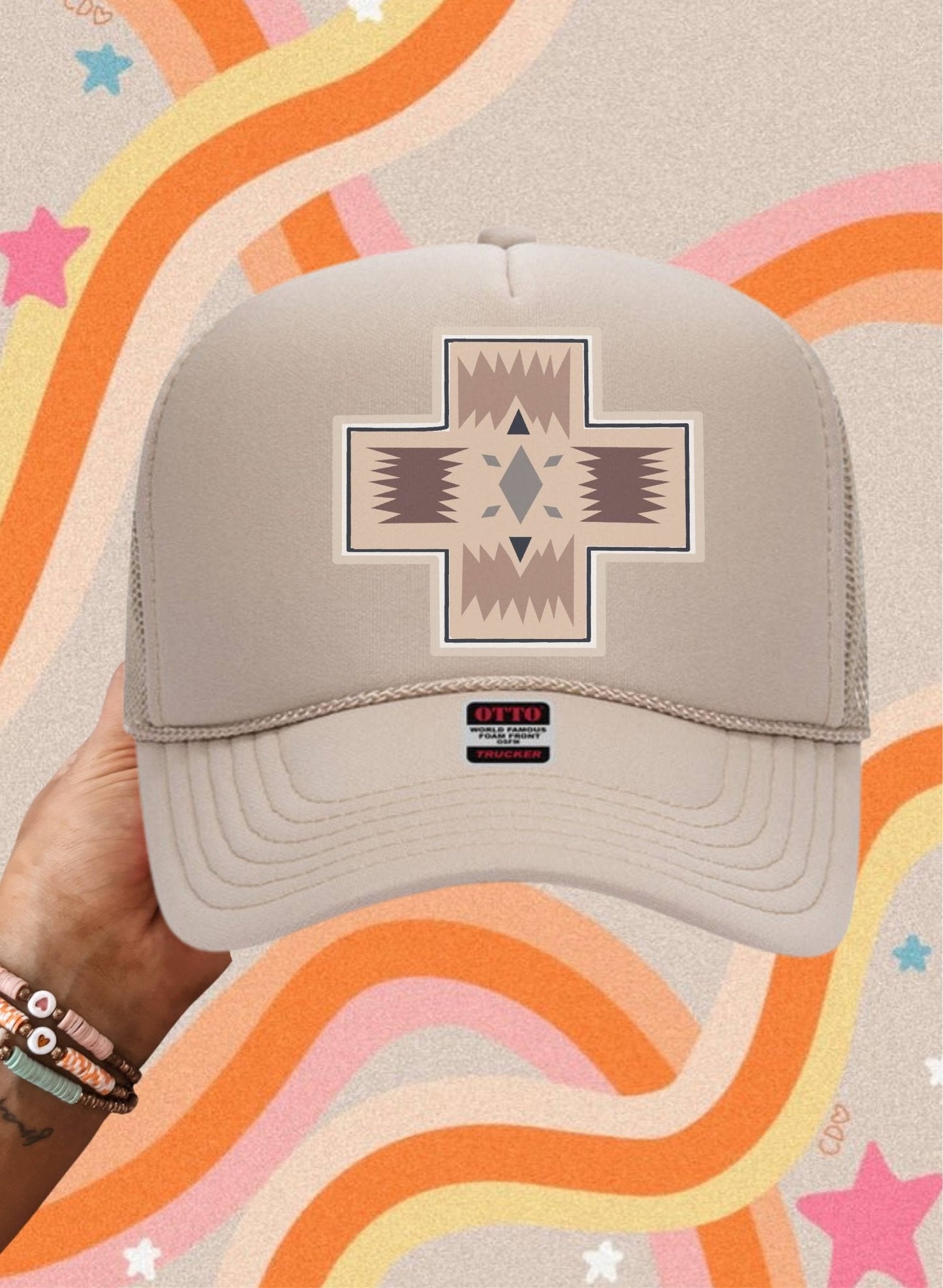 "Pendleton Mountain" Trucker Hat — Western Mountain-Inspired Snap-Back with Mesh Back & Structured Front