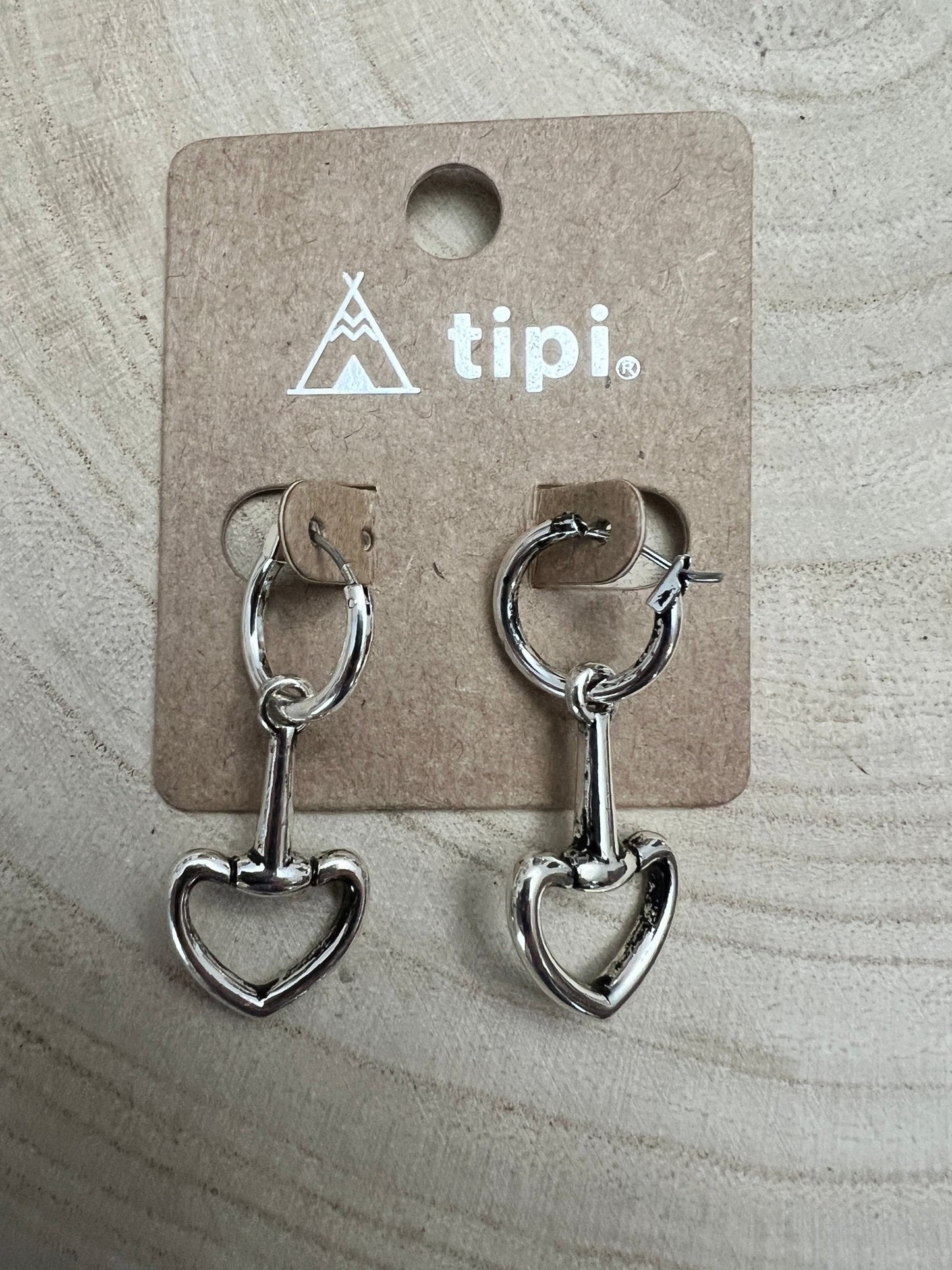 Western Snaffle Bit Dangle Hoop Earrings — Equestrian 1¼" Drop