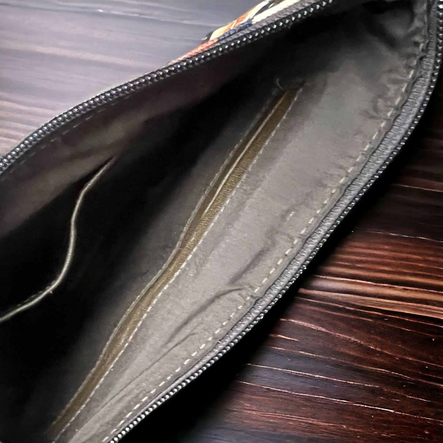 Sterling Kreek "South Point" Tooled Real Leather Crossbody Bag — Black Aztec Western Statement