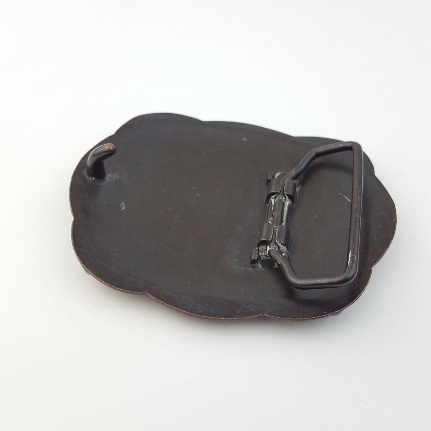Vintage Brass Floral Western Buckle — Antique Patina Finish (Buckle Only)