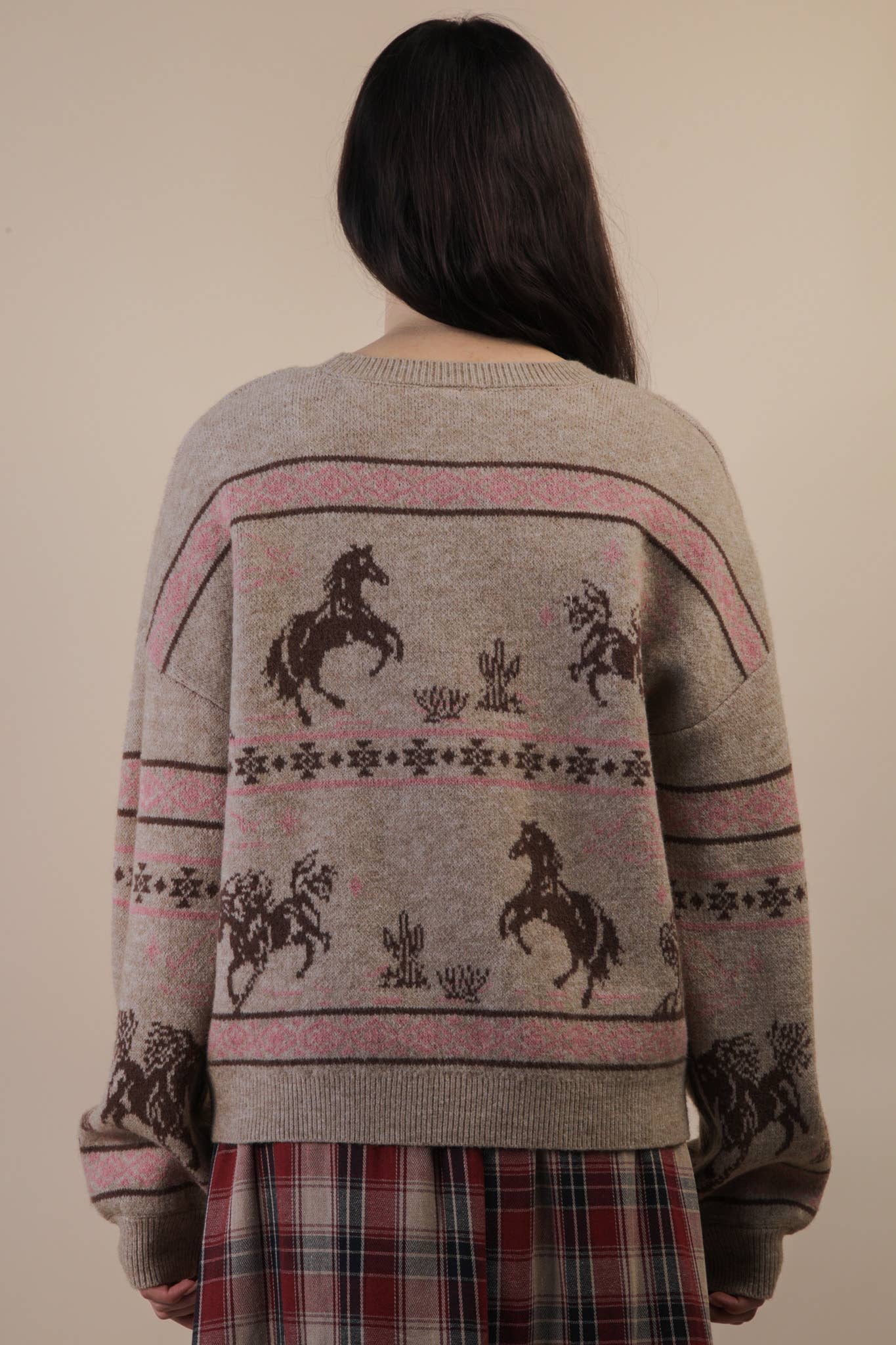 Western Express Knit Sweater - Small Mauve remains