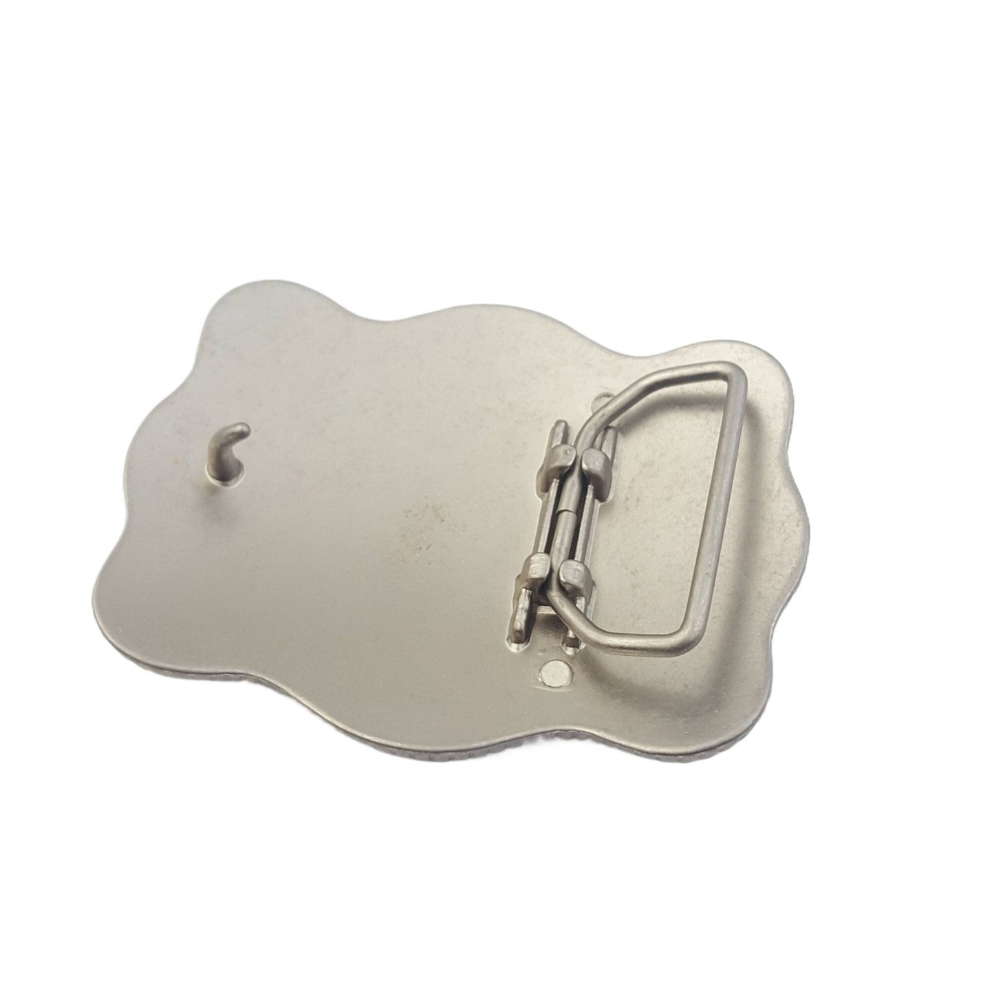 Western Matte Silver Plaque Buckle — Star Detail (Buckle Only)