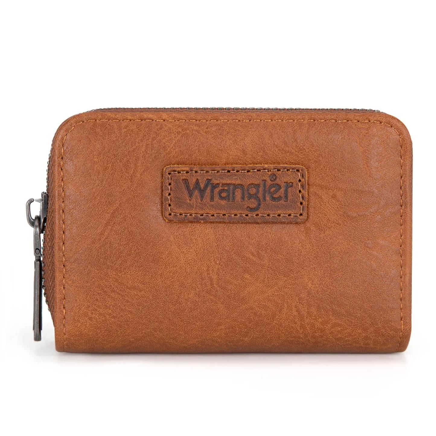 Wrangler Western 3-Piece Mini Crossbody Set — Saddle Color (Bag + Coin Wallet + Card Case)