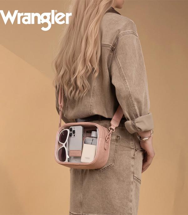 Wrangler Western Clear Stadium Crossbody Bag — Game-Day-Ready Western Statement (Brown)